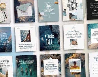 Mediterranean Canva Instagram Templates: Coastal Vibes for Travel Bloggers & Lifestyle Enthusiasts