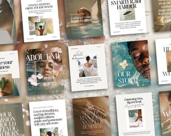 Wellness and Spiritual Instagram Template, Posts and Stories, Mental Health, Minimalist, Instagram Template Business, Social Media IG Posts