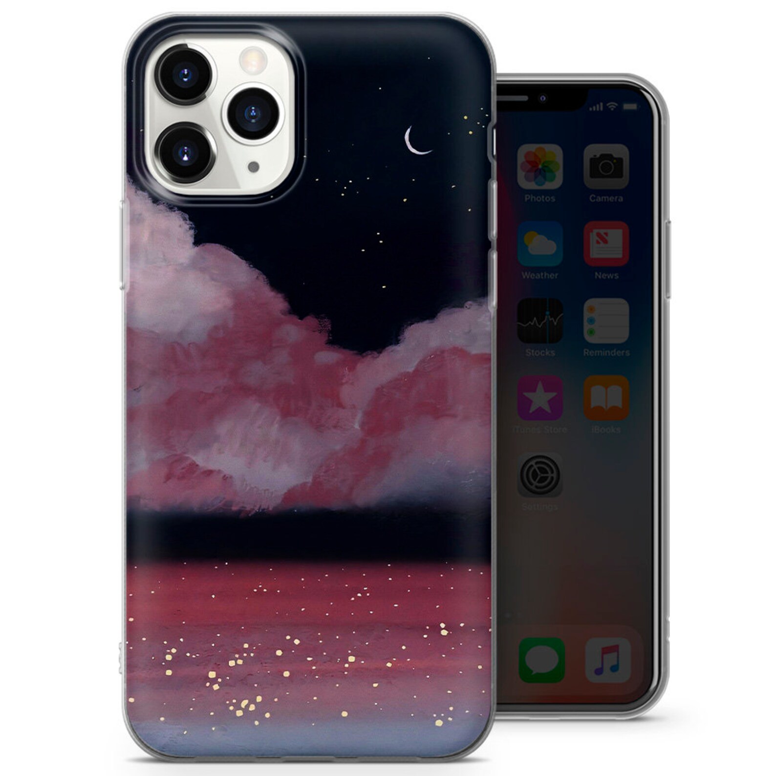 Pink Sky Phone Case Aesthetic Clouds cover for iPhone 11 Pro Etsy