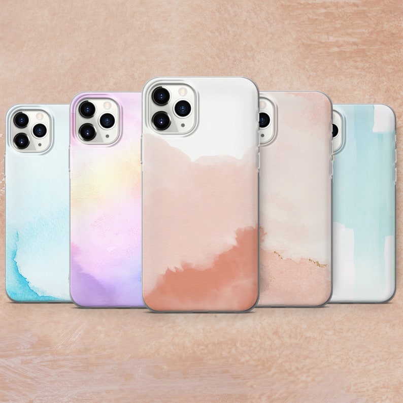 XR Watercolor Phone Case Painting Cover for iPhone 11 SE S10 A50 A51 Huawei P20 8+ S21 XS max P30 Mate Samsung Note 10 12 Pro 7