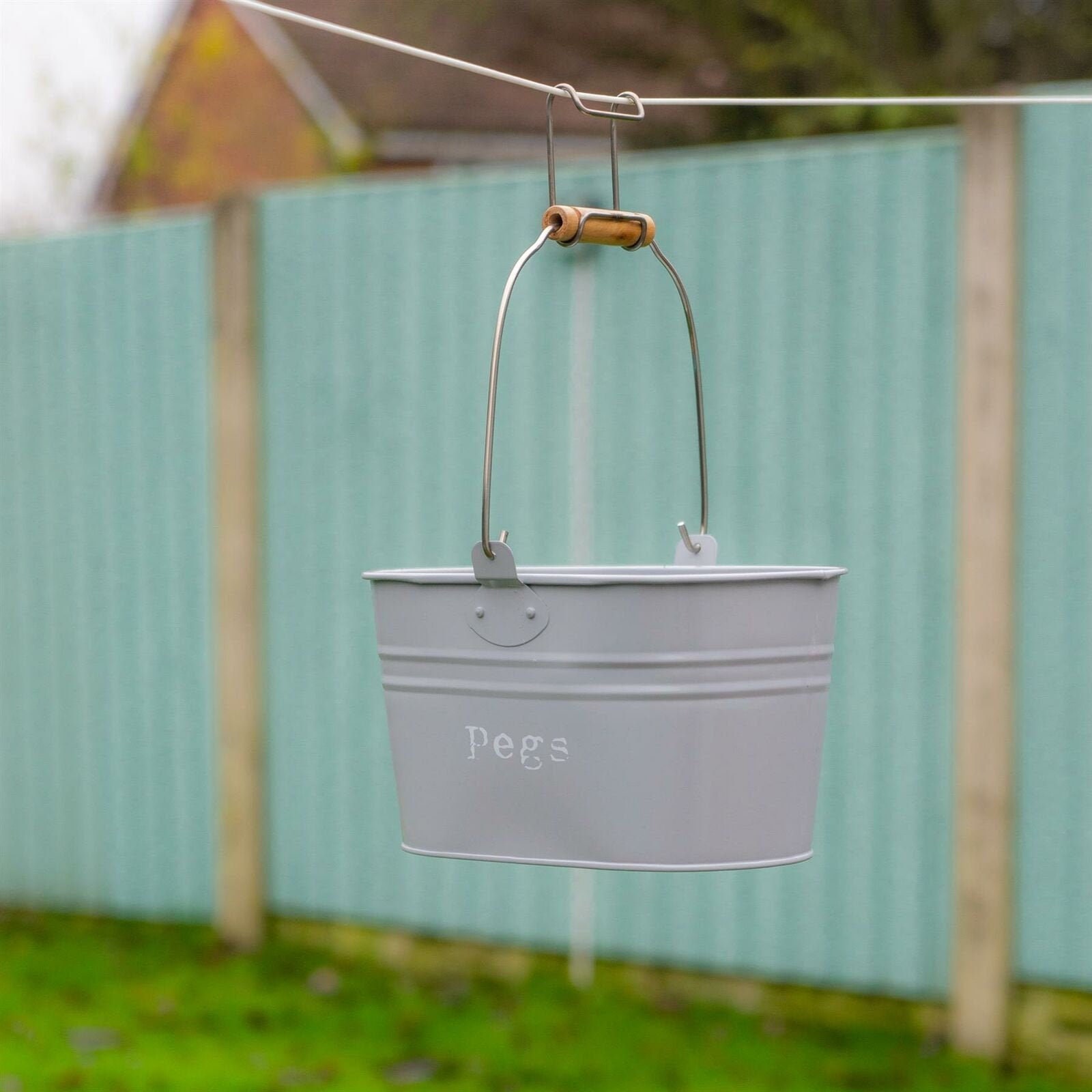 Lovely Metal Clothes Peg Basket Hanging Washing Laundry Pegs Etsy UK