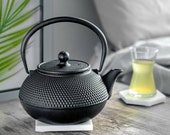 Traditional Japanese Tetsubin Cast Iron Hobnail Teapot Tea Pot Set Green Tea