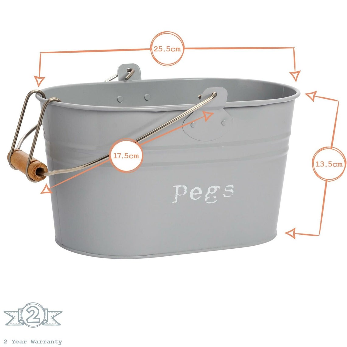 Lovely Metal Clothes Peg Basket Hanging Washing Laundry Pegs Etsy UK