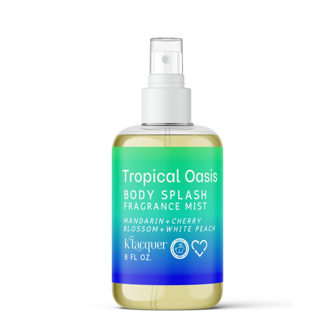 Tropical Oasis Body Splash BODY MISTS Organic Body Sprays Handmade
