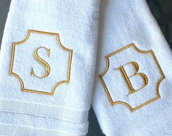Personalized Monogram Hand Towel | Luxury Guest Towel Gift