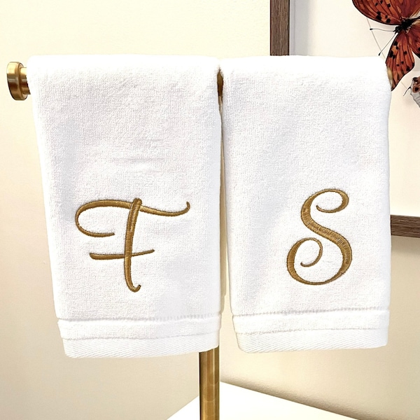 Fingertip Monogrammed Embroidered Towel | Personalized Cotton Towel | Housewarming Gift | Personalized Gift Custom Towel