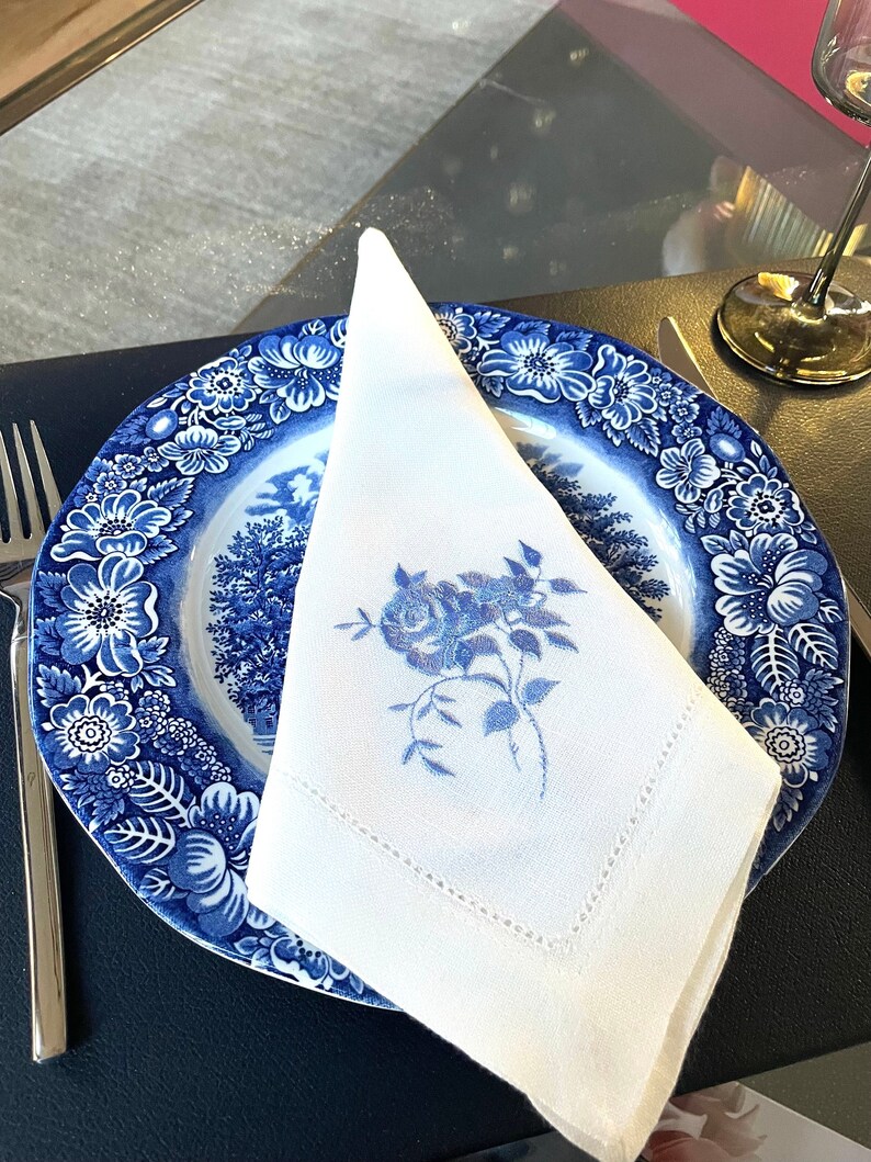 ZeyRaEmbroidery Linen Napkins - Thumbnail 5