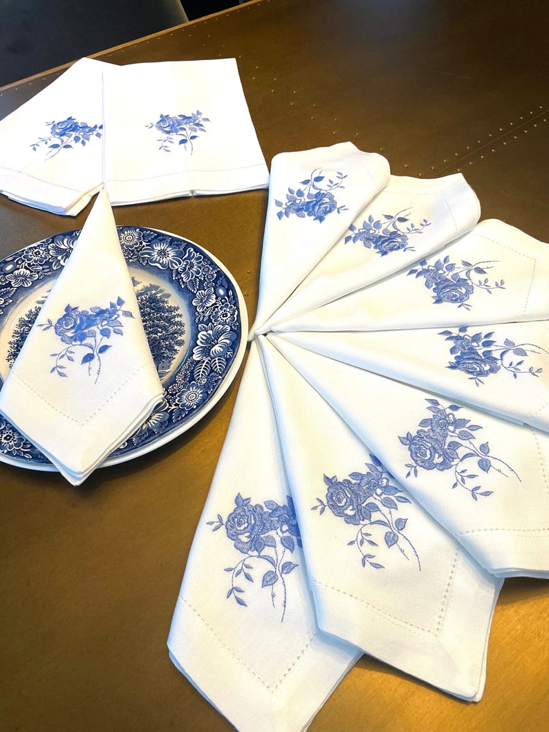 ZeyRaEmbroidery Linen Napkins - Thumbnail 3