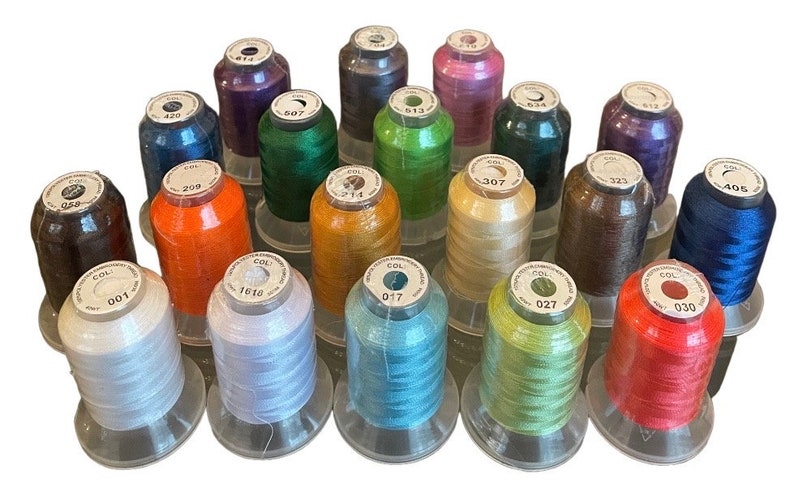Polyester Embroidery Machine Thread, 40 WT, 550-2750 Yards - Etsy