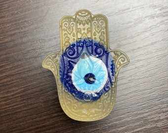 Transparent Hamsa Evil Eye Soap | Vanilla Scented Hamsa Soap | Unscented Hamsa Soap | Decorative Soap