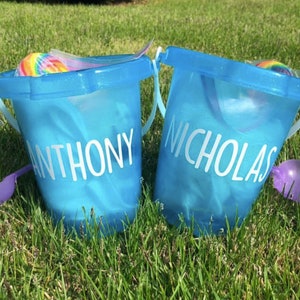 Personalized Beach Pail with Shovel | Perfect for Birthday Parties, Vacations, Gifts !