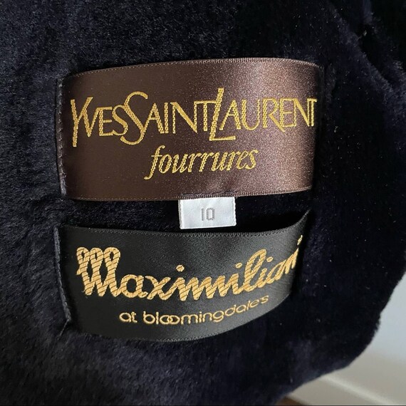 Yves Saint Laurent YSL Suede Shearling Coat Vinta… - image 4