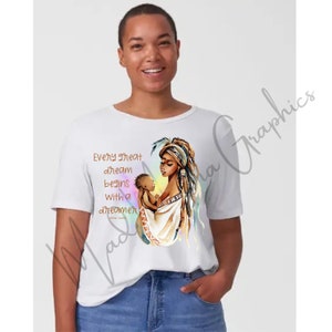 Woman of Color Dreamer Quote PNG Sublimation