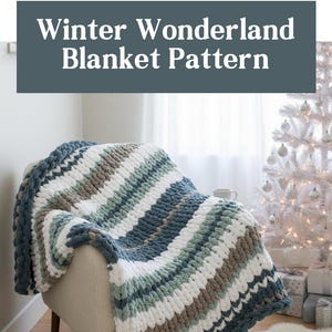 Winter Wonderland Blanket Pattern (PDF pattern only, not a tutorial to make a blanket.)