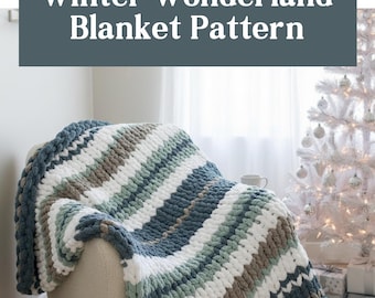 Winter Wonderland Blanket Pattern (PDF-Muster nur, nicht eine Anleitung, um eine Decke zu machen.)