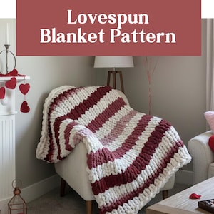 Lovespun Blanket Pattern (PDF pattern only, not a tutorial to make a blanket.) - Valentine's Day - Shades of pink