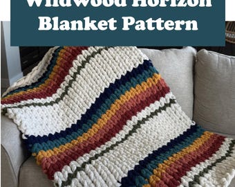 Wildwood Horizon Blanket Pattern (PDF pattern only, not a tutorial to make a blanket.) - Nature Forest Pendleton Style Blanket Pattern