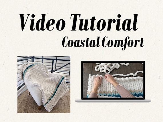 Hand knit chunky blanket video sale