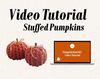 Hand Knit Stuffed Pumpkin Pouf DIY Tutorial | Cozy Crafting | Do It Yourself | Make Your Own Pumpkins | Craft