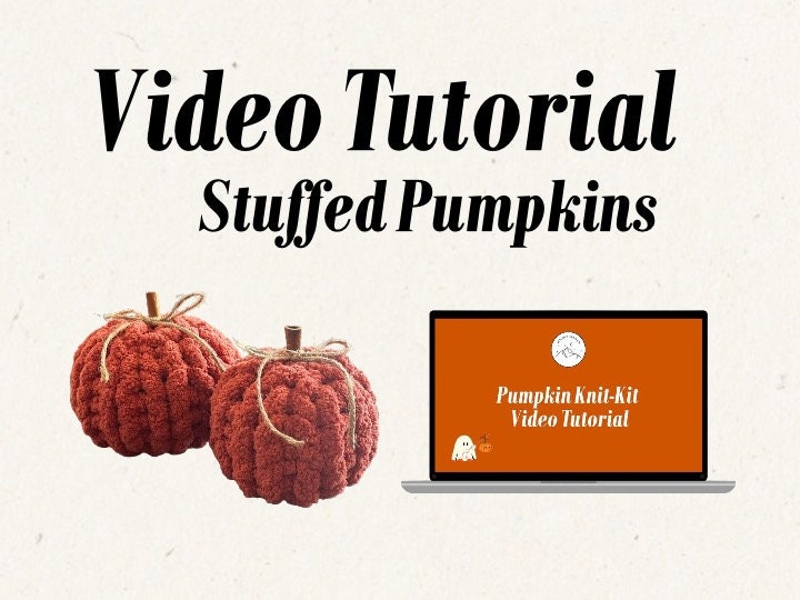 Hand Knit Stuffed Pumpkin Pouf DIY Tutorial | Cozy Crafting | Do It Yourself | Make Your Own Pumpkins | Craft