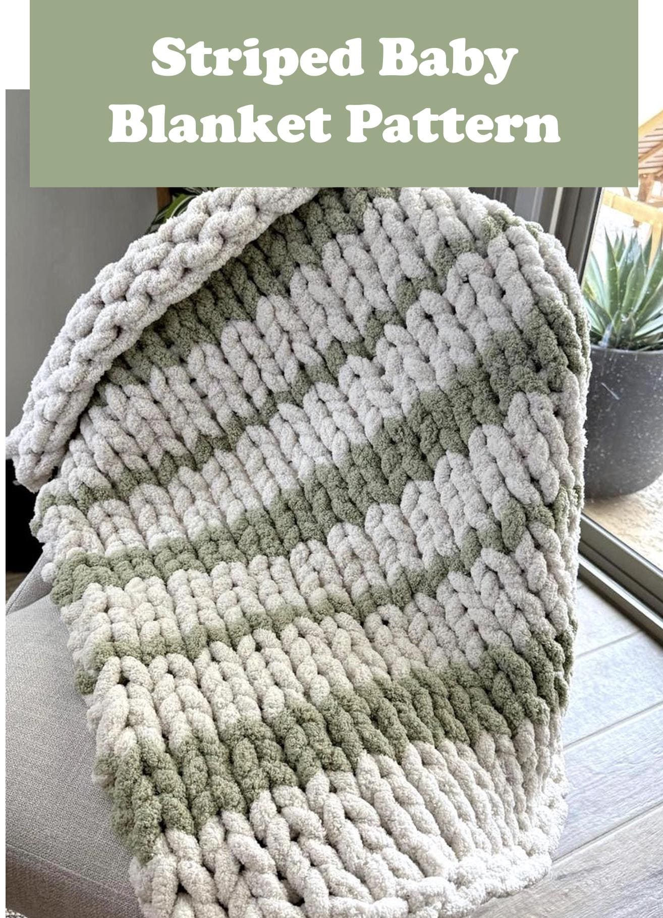 Striped Knitted Baby Blanket Pattern