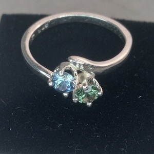 Montana sapphire ring.  Rock Creek Montana Sapphires.  Silver ring.  Faceted American gemstones.