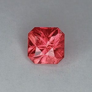 Vintage sweet home mine rhodochrosite.  Custom cut in Colorado.  Rare faceted mineral.  Cut from 1970s material.