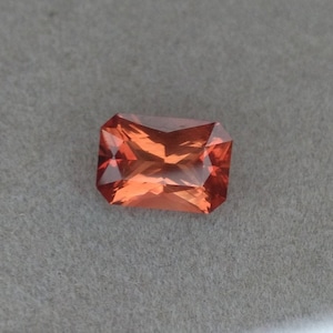 Andesine gemstone.  Faceted loose.  Rectangular cut. Very beautiful gemstone