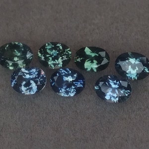 Rock creek Montana sapphire ovals.  5x3.5mm. Faceted loose.  Blue - green.  Exceptional mountain treasure. Prices is for single sapphires