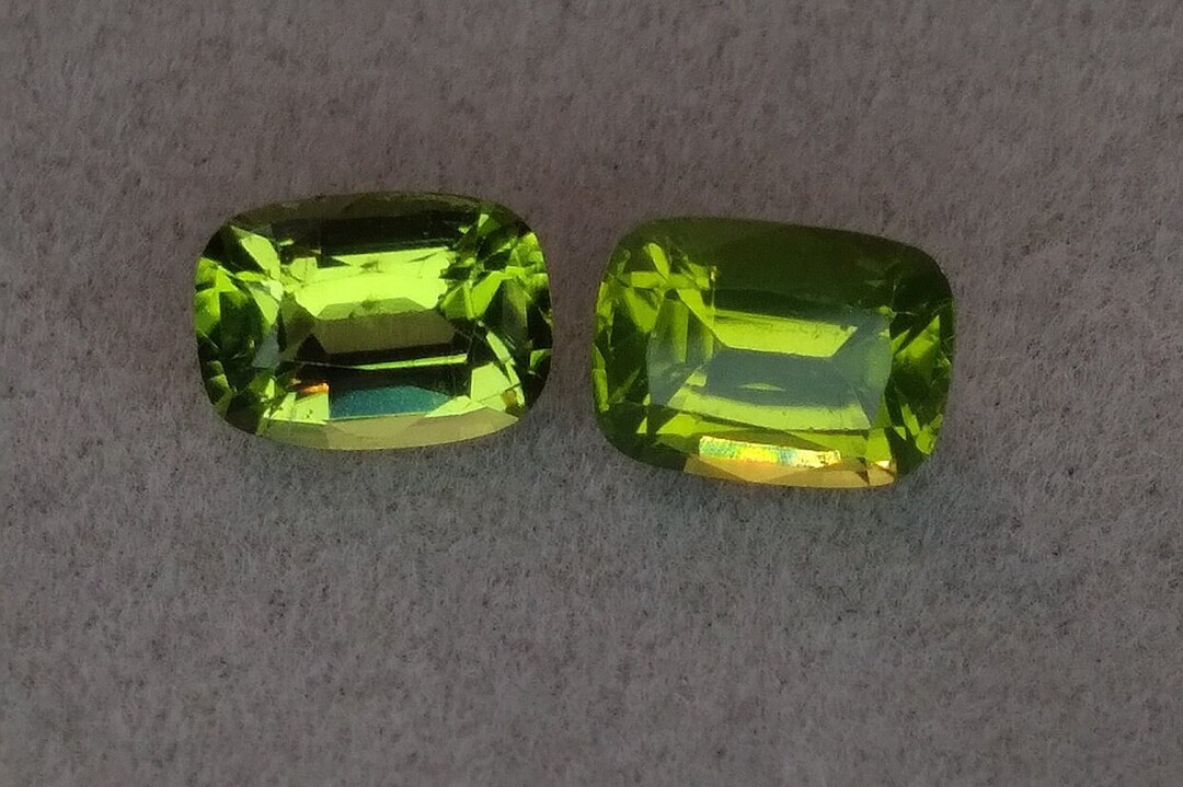 Peridot. Arizona Peridot. American Gemstone. Paired Cushion Etsy UK
