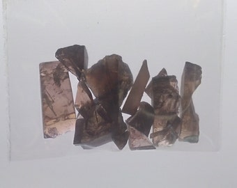 Axinite from the Russian Urals. LOT of 13 pieces