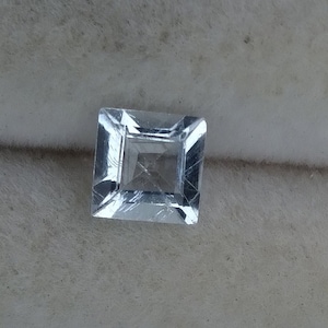 Colorado aquamarine.  Mt Antero aquamarine. Faceted loose American gemstone.