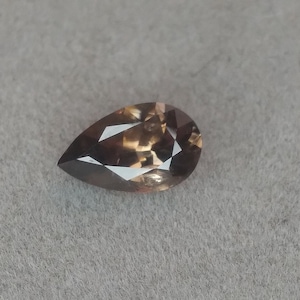 9.3x5.5mm pear cut zircon.  Nigerian zircon.  Faceted loose gemstone