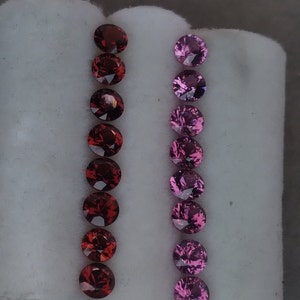 3.5mm Rhodolite. Purple/Orangy/Red/pink In Color Round Cut. Liquidation Sale. Loose Faceted. Price is for one Garnet