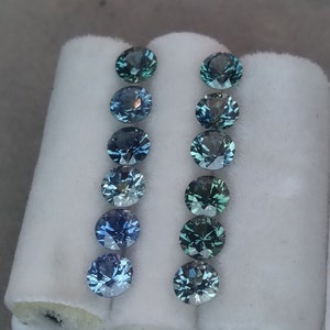 4.5mm Montana sapphire.  Rock creek Montana sapphire.  Faceted loose American gemstone.  Price is for one sapphire