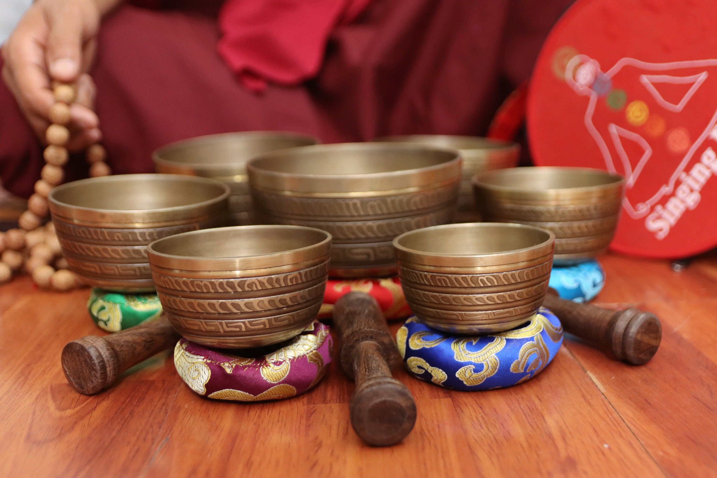 Set of 7 Natural Color BLESSED Singing Bowl From Etsy