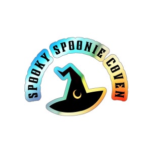 Spooky Spoonie Coven Holographic Die-cut Stickers | Chronic Illness Gift | Witchy Gift