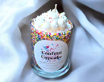 Konfetti Cupcake Sojablandningsljus