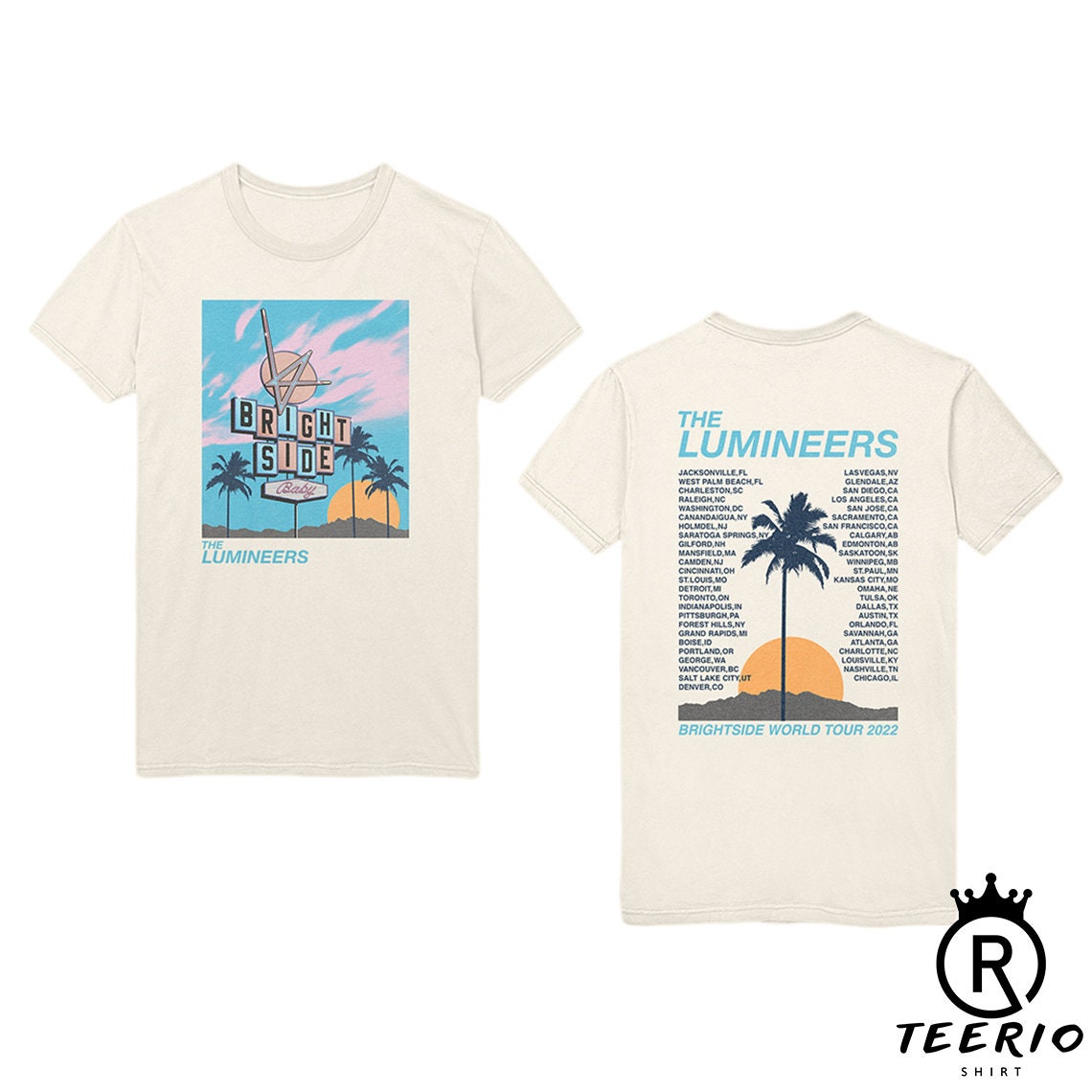 Discover 2 SIDED The Lumineers Brightside World Tour 2022 Shirt