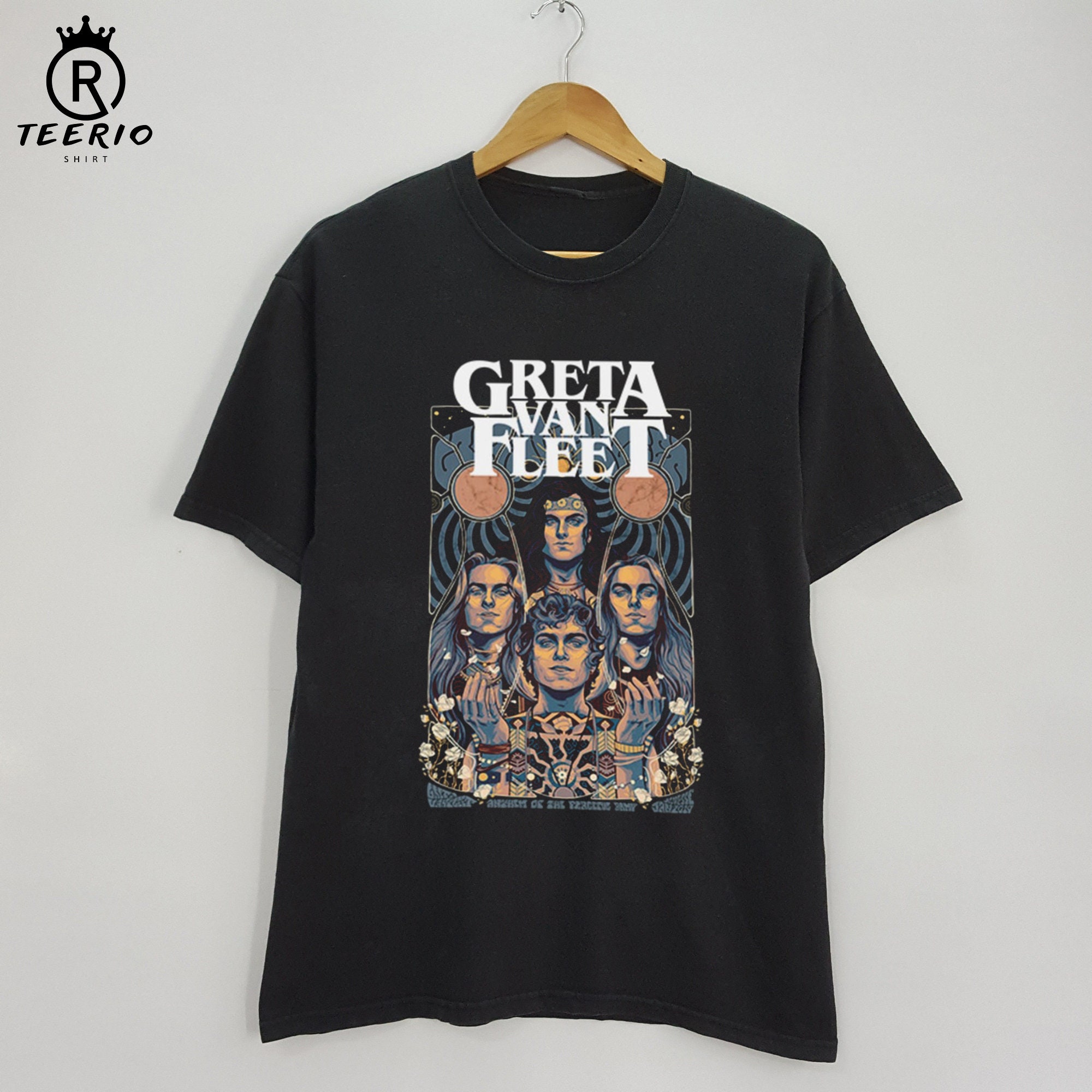 Discover Greta Van Fleet T Shirt, Strange Horizons 2022, Greta Van Fleet Rock Band Shirt