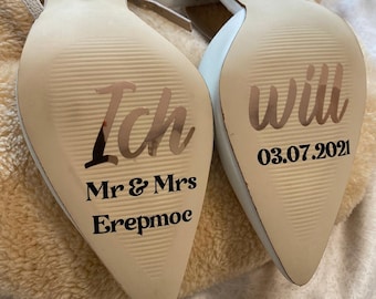 Pegatinas personalizadas para tus zapatos de boda