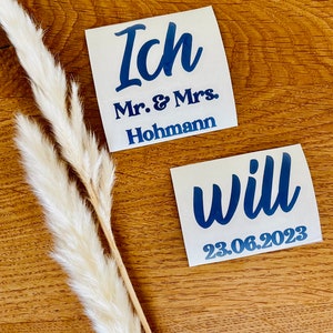 Hochzeitsschuhe Aufkleber Ich Will Brautschuhe Aufkleber Sticker Personalisierbar Bild 7