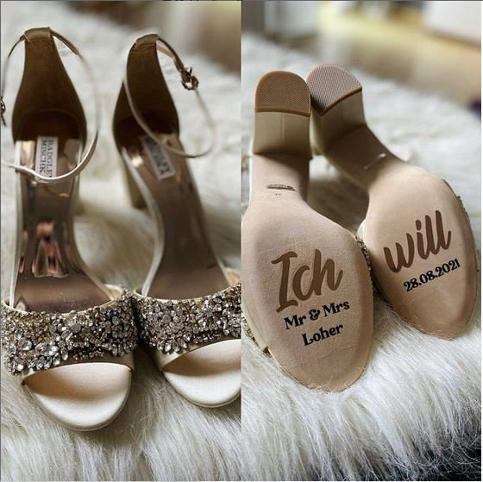 Hochzeitsschuhe Aufkleber Ich Will Brautschuhe Etsy.de