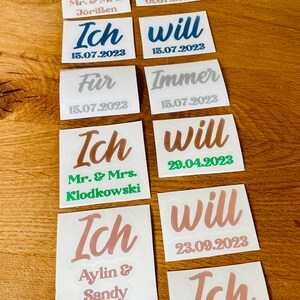 Hochzeitsschuhe Aufkleber Ich Will Brautschuhe Aufkleber Sticker Personalisierbar Bild 4