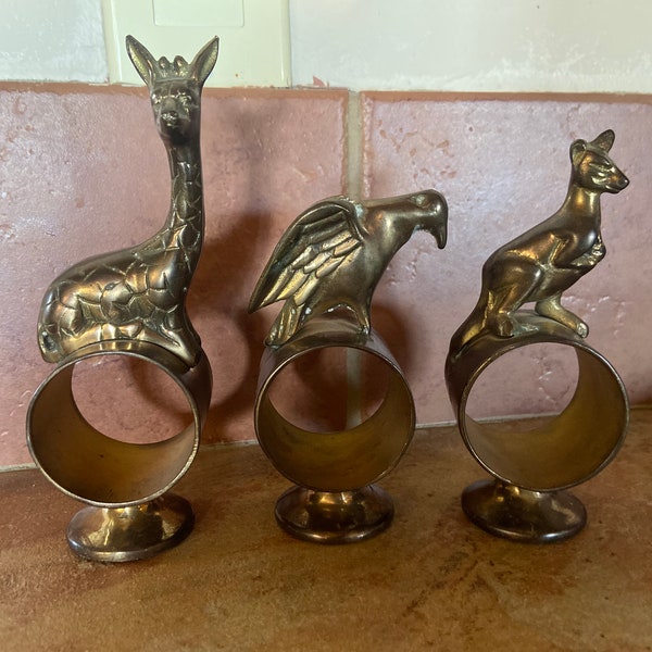 Brass Napkin Rings Etsy