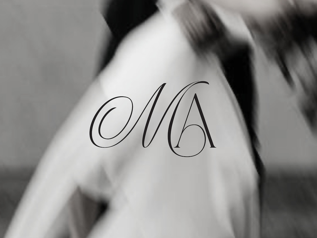 Ma Intitals Initials MA Premade Monogram Letter SVG Logo, Personal Branding ...