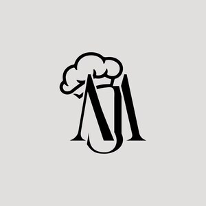 Initials MJ Chef Premade Monogram Letter SVG Logo, Personal Branding, Editable, Social Media Influencer Brand, Instant Download