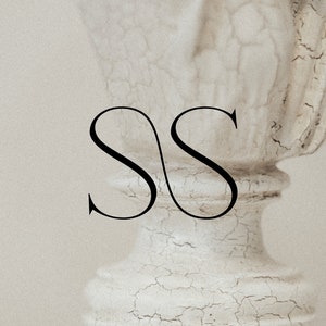 Premade SS Monogram Letter Initials SVG Logo, Personal Branding, Wedding, Couple, Editable, Social Media Influencer Brand, Instant Download