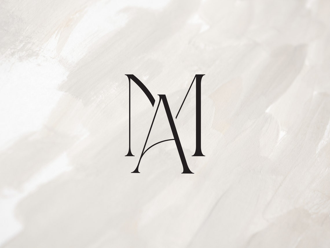 Ma Intitals Monogram MA Initials Letter Premade SVG Logo, Personal Branding ...