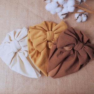 Handmade Baby Turban Hat with Bow: Newborn Gift (3-12 Months)